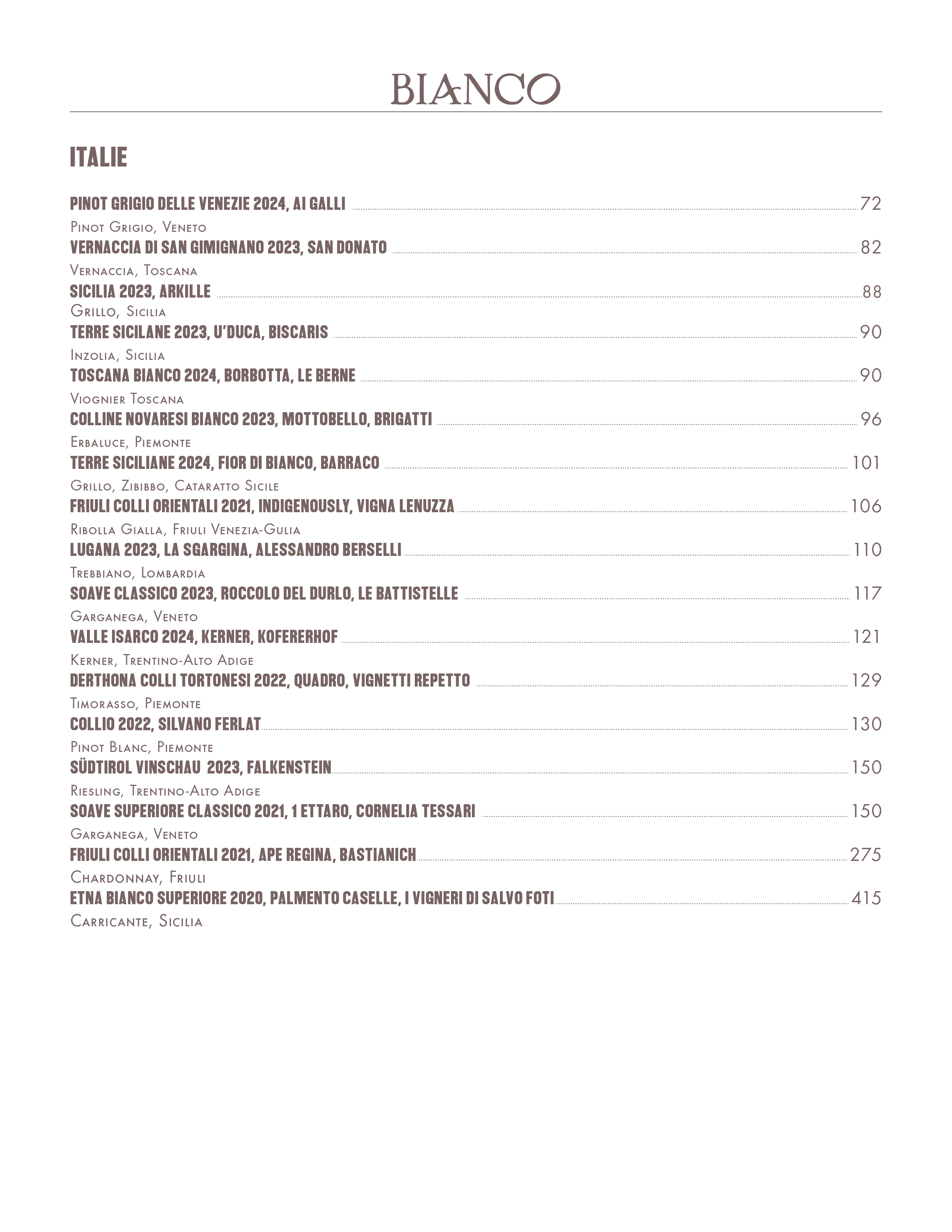 Carte des Vins - Page 4